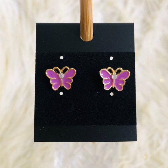 Jewelry - 🌸BUY 1, GET 1 PROMO! Purple Butterfly Earrings